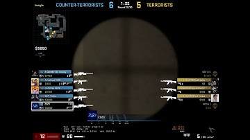 CSGO AWP No scope head shot!