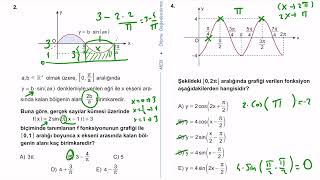 11. Sınıf Matematik Kazanım Kavrama Test 8 (Sinüs ve Kosinüs Fonksiyonlarının Grafikleri) Çözümler