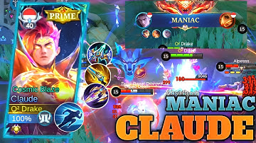 MANIAC!!! Claude Memang Terbaik | Update Build Item Dan Emblem Claude Terbaru - Claude Gameplay