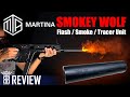 Martina smokey wolf silencer  smoke  flash  tracer airsoft review