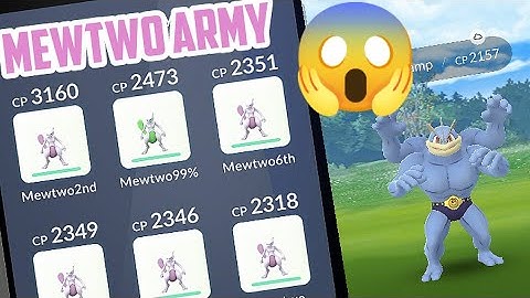 Boosted Machamp solo raid with Mewtwo army | Pokémon go