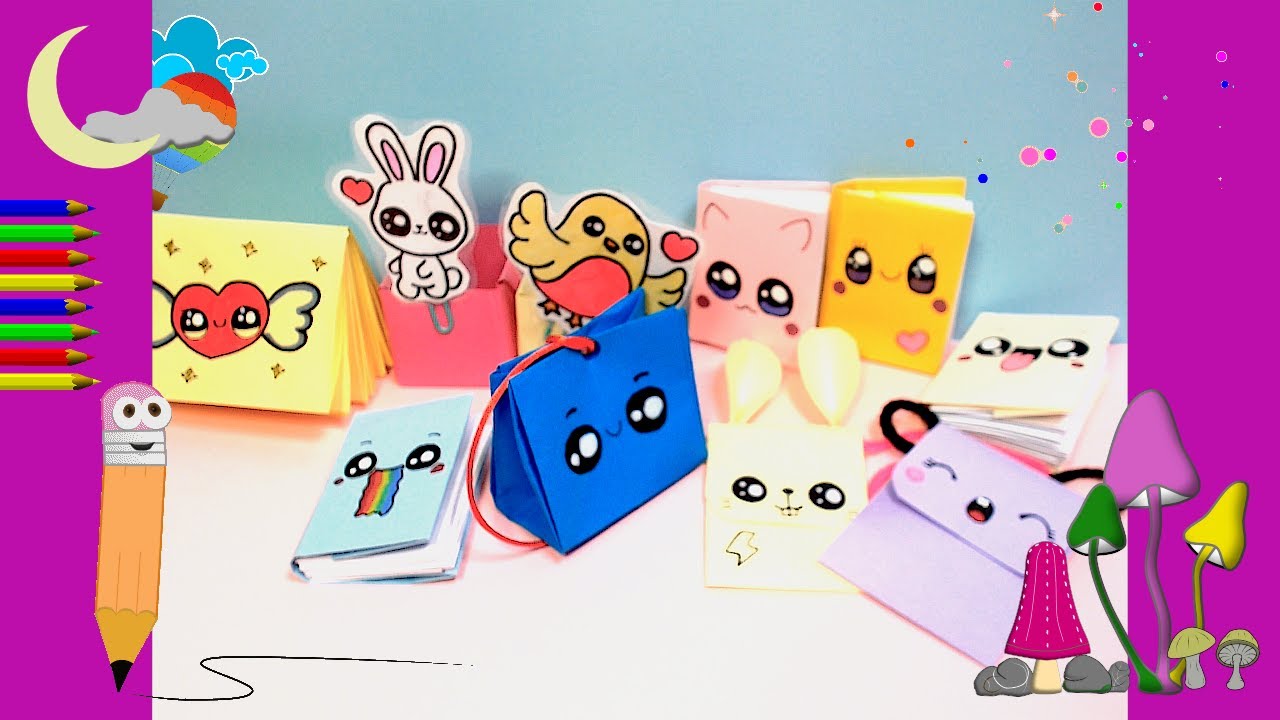 DIY Paper Crafts Artesanato com papel 10 Idéias fáceis mini material ...