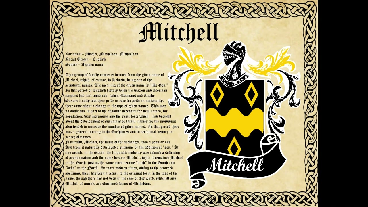 Mitchell Surname Family Name and Coat of Arms YouTube Mitchell Surname Family Name and Coat of Arms YouTube