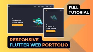 Build Flutter Web Portfolio - Responsive Flutter Website Tutorial #flutterweb