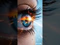 The Universe Inside an Eye 👁️🌆 | Cosmic Vision Meets Futuristic Reality #asmr #eyes #animation