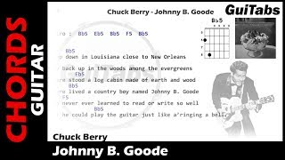 JOHNNY B. GOODE 🎸 - Chuck Berry ( Lyrics - GUITAR Chords 🎸- Karaoke )