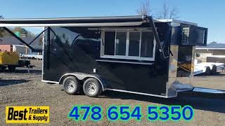 7x16 concession with sinks power mini split ac and awning fully finished just add equipment by Joey fuller best trailers 1,364 views 4 months ago 2 minutes, 42 seconds