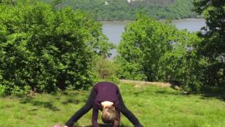 Modified Spread Leg Forward Bend Gentle Yoga - Yoga Therapy