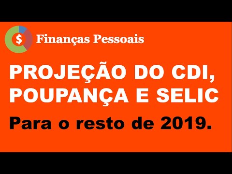 Projeção do CDI, POUPANÇA e SELIC para o resto de 2019.