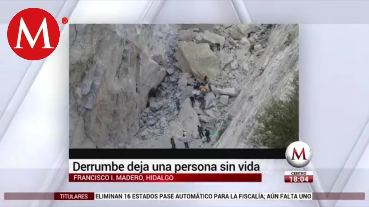 Derrumbe en mina de Hidalgo deja al menos un muerto - YouTube