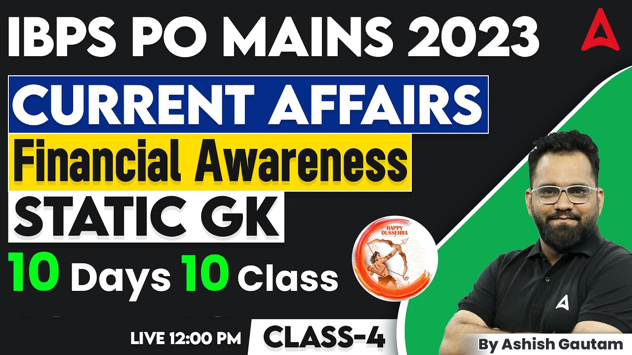 IBPS PO 2023 | IBPS PO Mains General Awareness Questions | GA By Ashish ...