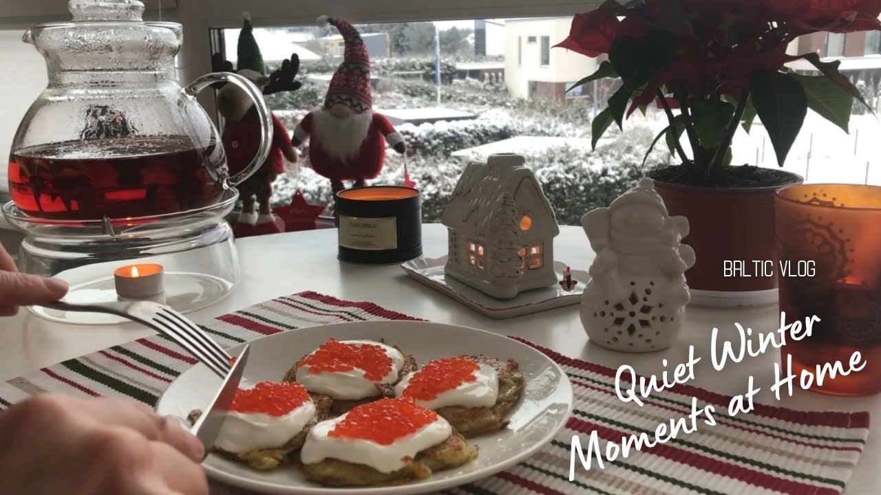 Slow Winter Day at 60 | Snowstorm, Simple Food & Quiet Life | Baltic Vlog