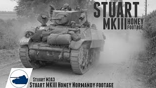 Rare WW2 Stuart M3A3 Honey - Normandy footage.