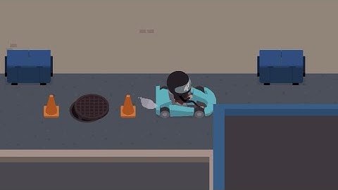 Testing out the go karts speed (sneaky Sasquatch)