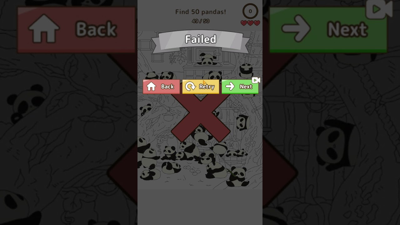 Tricky Mean   Brain puzzle   Level 42 Find 50 pandas! 