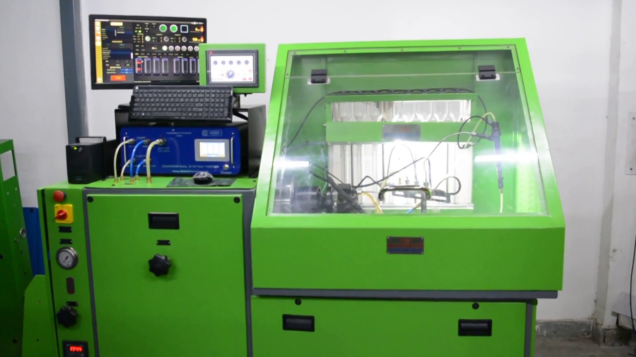 Common Rail Test Bench with injector coding, digital flowmeters, HMI,  Model: CRDI 787 C 