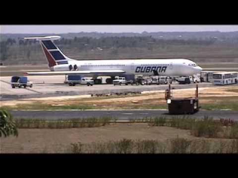 Cubana Ilyushin IL-62 at Havana - YouTube