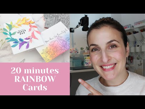 How to make COLORFUL HANDMADE CARDS in minutes