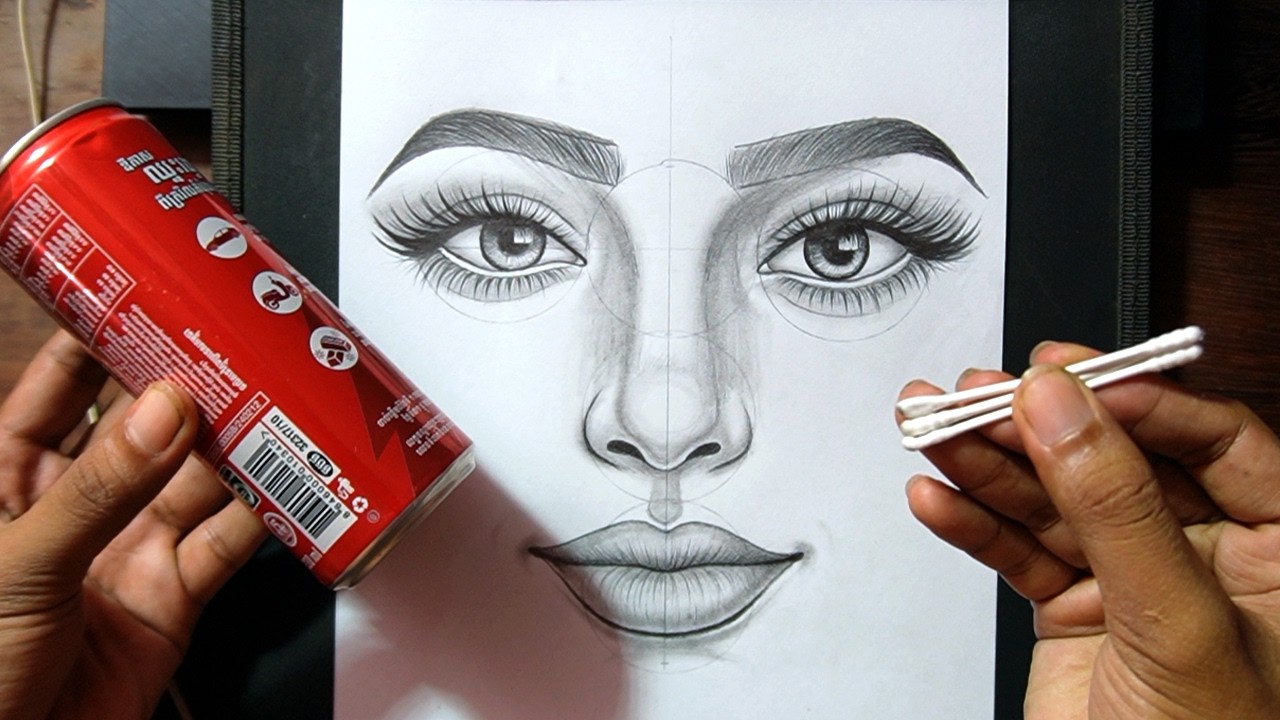 No Brush, No Blender! Just a Can & Cotton Swabs ✏️