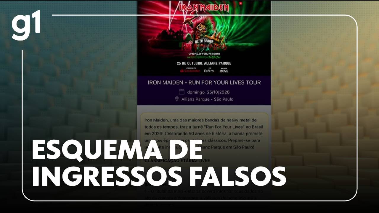 Jornal Hoje: Polícia desmonta esquema de ingressos falsos para o show do Iron Maiden