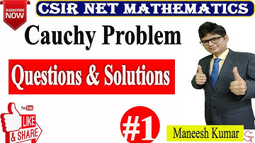 #1 || Revision || PDE || Cauchy Problem | First Order PDE || CSIR NET Mathematics Questions Solution