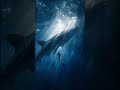 🌊🐋 Next to a whale shark, you suddenly feel very small… #aiart #aivideo #artwork #ocean