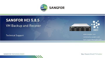 Sangfor HCI QSV - VM Backup and Recover (5.8.3)
