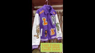 louis vuitton purple varsity jacket