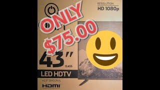 Walmart 43 inch $75.00 HDTV Biggest and Cheapest