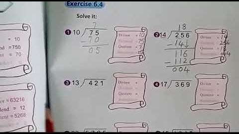 PVI MATHS LESSON # 59 ( PART 2) EX 6.4 Q (1 - 3)  DATED: 27/07/2020 TOPIC: DIVISION