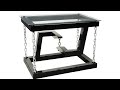 DIY Tensegrity Table with iron chain and glass