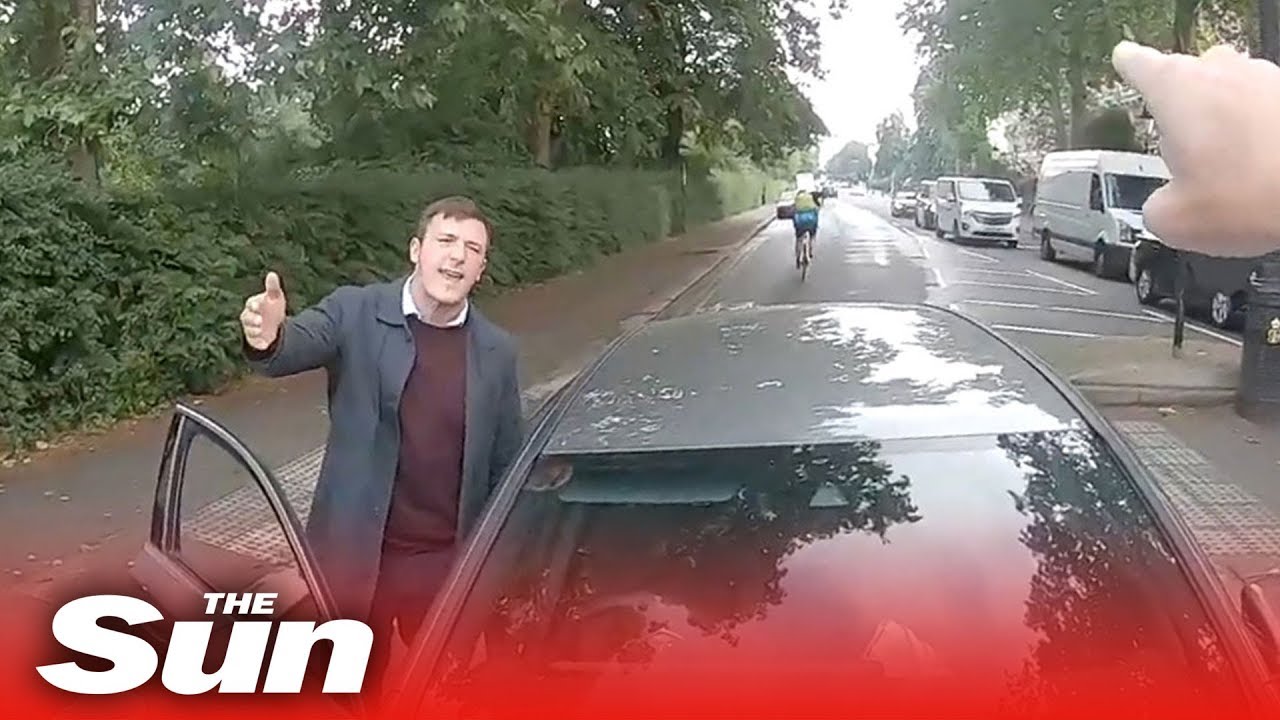 Motorist drives into vigilante cyclist as he stops driver on wrong side ...