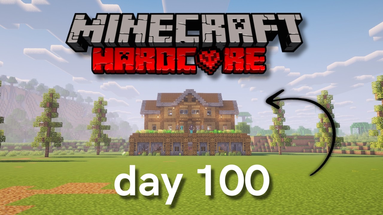 I Built a MEGA Base in 100 Days of Minecraft Hardcore
