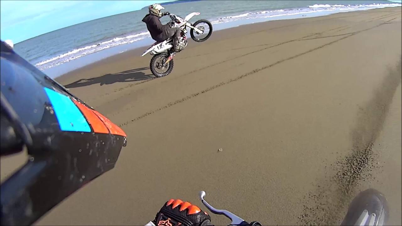 YZ450F Beach Wheelie at Sand Island YouTube