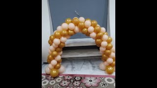 قوس البلالين بدون استاند او عمود ?How to make balloon arch without stand