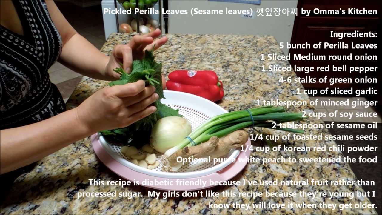 Pickled Perilla Leaves (Sesame Leaves) 깻잎장아찌 (Korean Side Dish) by Omma
