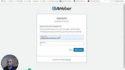 How To Integrate AWeber (and other accounts) To Convertri