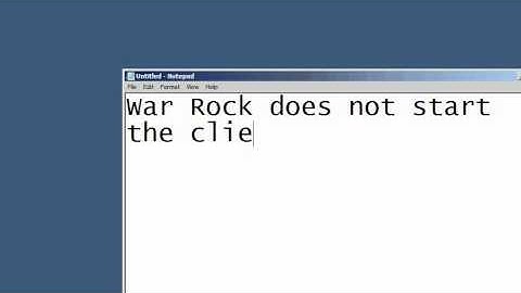 War Rock starting up bug
