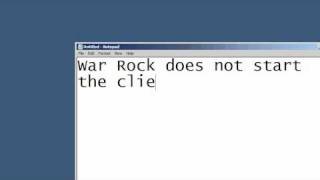 War Rock starting up bug