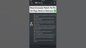 Rust Console Oil Rig Update
