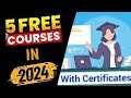 Top 5+ Free online Course with certificate in 2024 || Best online Computer science courses || 2024