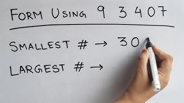 Form the greatest and the smallest 5-digit number using the given digits@mathstubelearning123