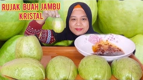 MUKBANG RUJAK BUAH JAMBU KRISTAL||sambal terasi||asmr indonesia.