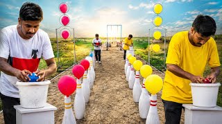 Ultimate Balloon Challenge Race | Red vs Yellow Team! SS food challenge BVG 30min game screenshot 4