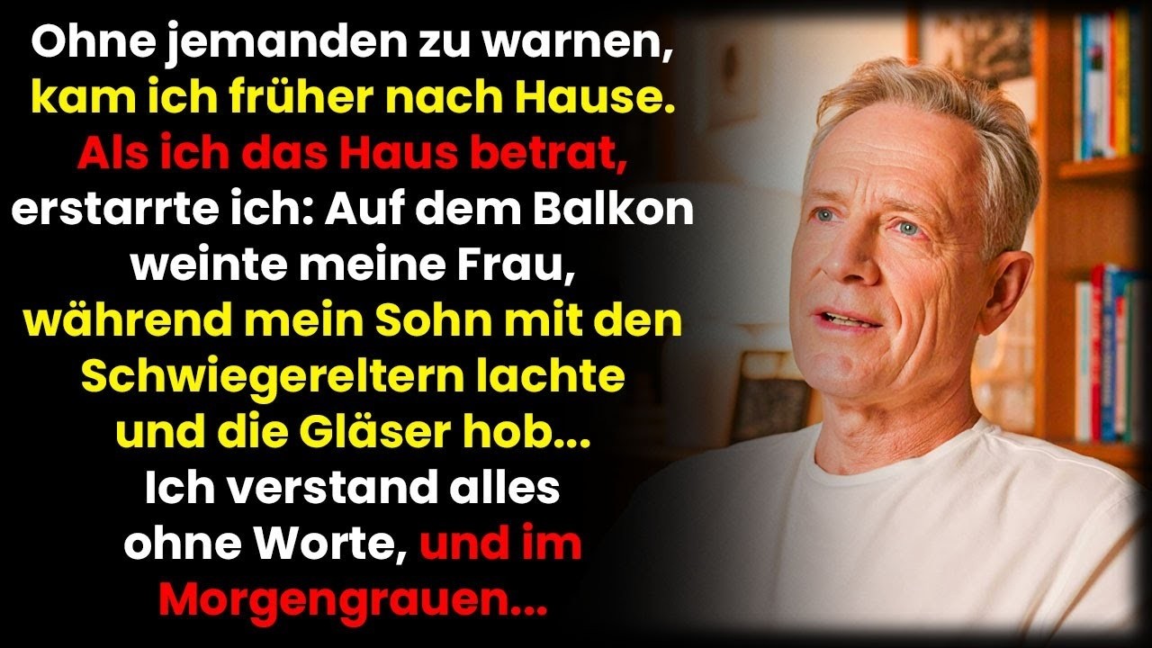 Ich kam früher nach Hause und sah meine weinende Frau auf dem Balkon…