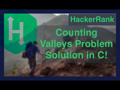 Counting Valleys Problem HackerRank - Solution and Explanation in C - EASY!