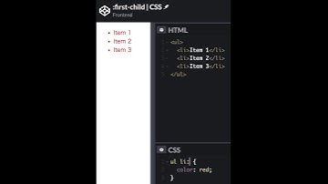 #22 :first-child | CSS | Frontend | Take it easy #shorts