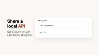 Share local APIs and HTML files with a link | MyShare