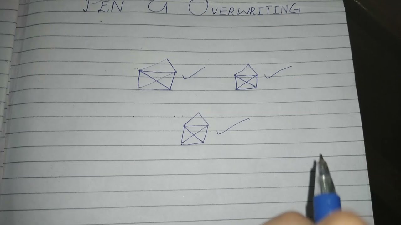 Envelope without over lifting pen and overwriting the same line - Impossible Envelope -Easy Lectures