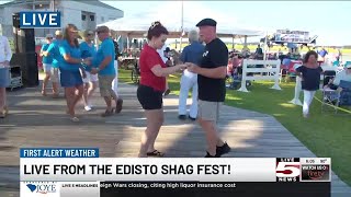 First Alert Meteorologist Stephanie Sine checks out Shag Fest on Edisto Island